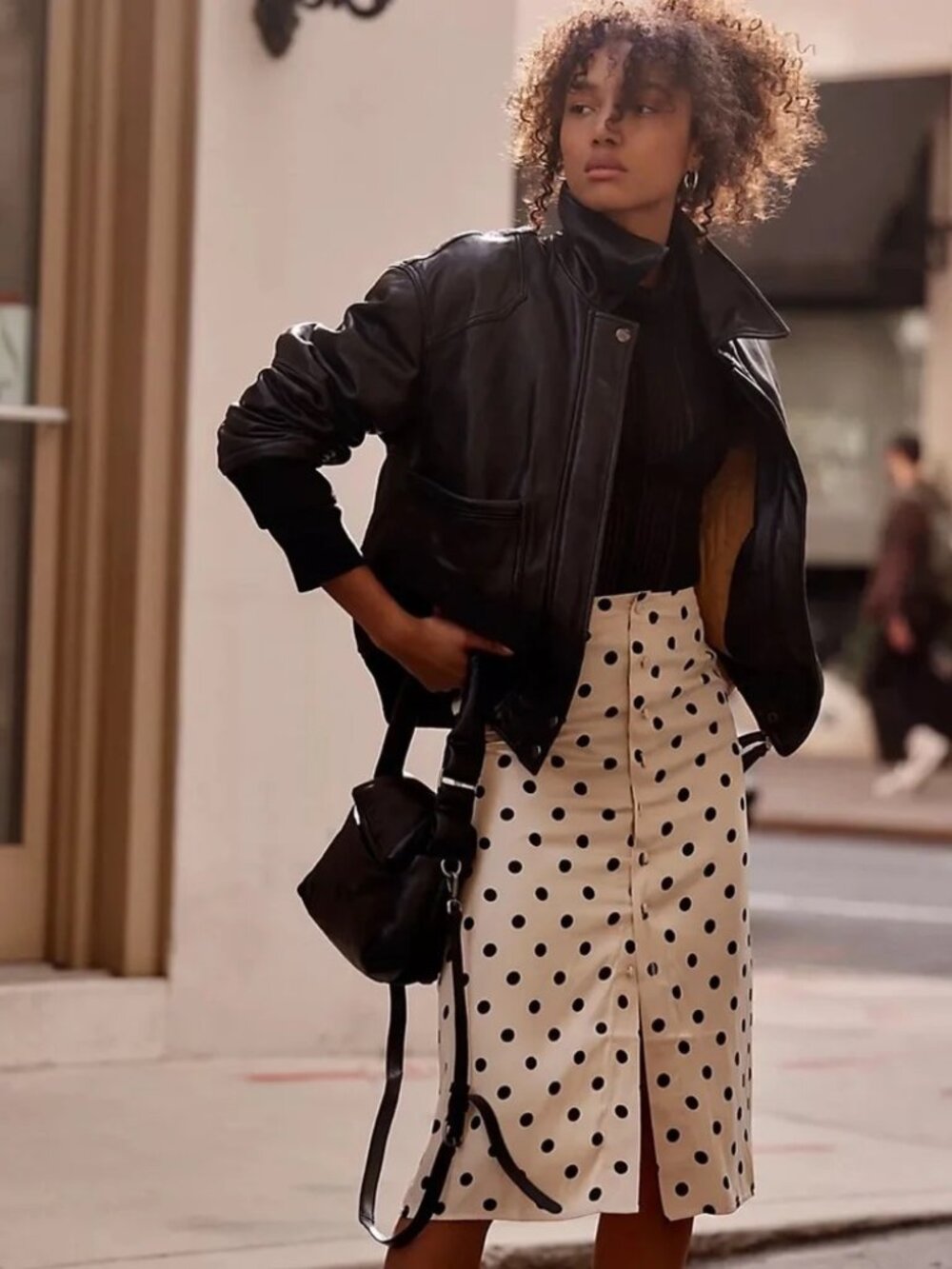 Free People Analise Polka Dot Satin Skirt – NWT Size 2
